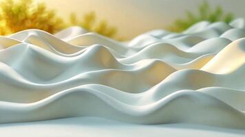 A close-up image of a textured, white surface with a blurred, sunlit background. video