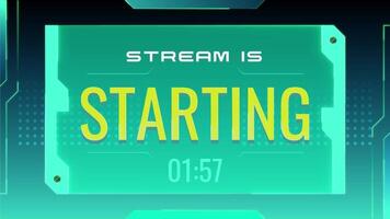 Stream is Starting 2 Minutes Countdown Motion Background video