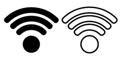 WiFi signal icons set. Wireless connectivity icon pack vector