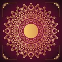 Luxurious mandala pattern background with elegant circular designs, ideal for high-end invitations and greeting cards. Features intricate, refined details vector