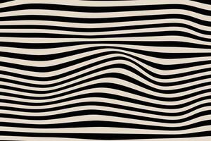 Warped black lines abstract background vector