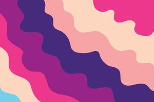 Wavy colorful shapes abstract art background vector