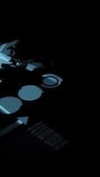 A Stylish Dark Abstract Tech Design Featuring Diverse Geometric Shapes and Patterns video