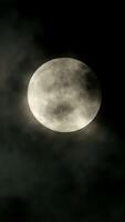 An Ethereal Moonlit Night Surrounded by Beautiful Fluffy Clouds in a Dreamy Setting video
