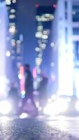 An Invigorating Urban Night Walk Through the Bustling Cityscape and Lively Streets video