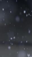 The gentle and serene snowfall on a beautiful winters evening creates a tranquil scene video