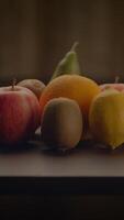 An Array of Assorted Fresh Fruits Displayed Beautifully on a Table Surface for Enjoyment video