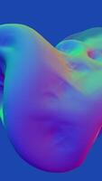 An Abstract Colorful Liquid Shape That Is Blending Beautifully in a Digital Space Environment video