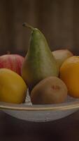 A Beautiful and Colorful Assortment of Fresh and Delicious Fruits Displayed in a Bowl video