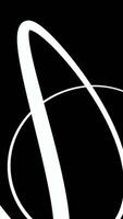 An Abstract White Line Art Piece Set Against a Deep Black Background, Creating Contrast and Depth video