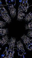 Futuristic Abstract Design that features Blue Light set against a Dark Background scene video