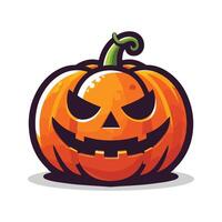 Pumpkin Halloween Orange Draw Design vector