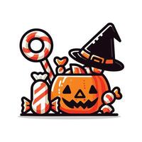 Simple Halloween Candy Design Draw vector