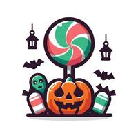 Simple Halloween Candy Design Illustration vector