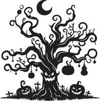 Simple Halloween Tree Design vector