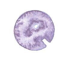 Q letter. Purple watercolor texture circular abstract with organic design and textured artistic pattern on white background. photo