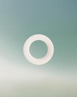 A white circular object is in the air photo
