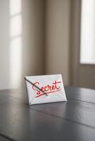 Secret letter on a table photo