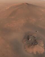 The martian surface is shown in this image photo