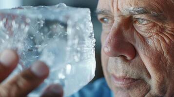 The instructor explaining the potential benefits of ice such as reduced inflammation and improved circulation photo