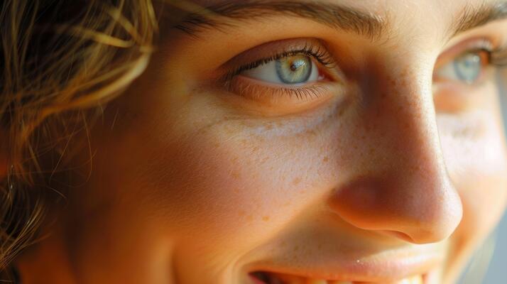 A smile on the face of the person feeling alive and rejuvenated from the experience