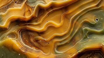 A zoomedin photo of a chunky hand soap bar showcasing the beautiful imperfections and unique swirls and ridges caused by the handcrafting process. The colors range from shades of earth