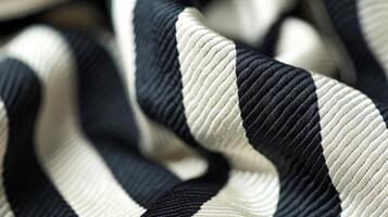 A classic black and white striped silk tie a versatile piece that can be dressed up or down for any occasion photo