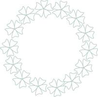 l circular floral wreaths with summer flowers and central white copy space for your text. handdrawn wedding wreath with flowers. Save the date vector