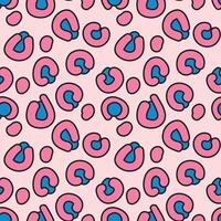 Leopard skin print. Groovy. Seamless. Abstract. Hand drawn vector