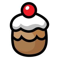 Cupcake icon on white background vector
