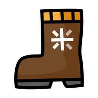 Brown rubber boot on white background vector