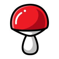 Red mushroom on white background vector