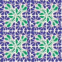 pattern with an abstract flowers in matisse style. retro hand drawn illustration. groovy colors vector