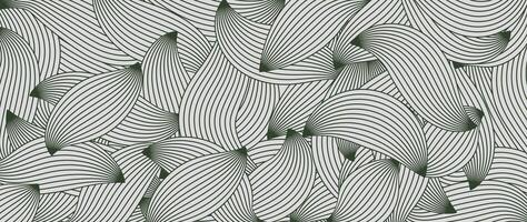 Abstract leaf line art background. vector
