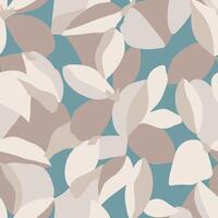 Modern leaf illustration seamless repeat pattern digital artwork vector