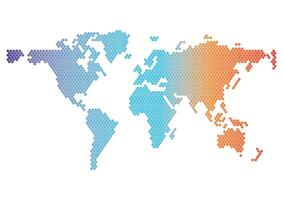 The world map is made up of dots vector