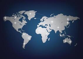 The world map with stars on it vector