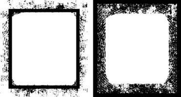 antique photo frame, black and white grunge frames with a border, two black and white frames set with a grunge texture, vintage photo frame vector