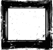 grunge frame with black and white paint, Vintage grunge border black and white square frame with a white background, A square vintage photo frame, grunge frame vector