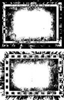two black and white frames with a chain pattern, grunge frame with black and white stripes, grunge frame background, black and white frame, vector