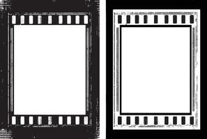 grunge frame background, black and white frame, vector