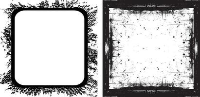 grunge frame with black and white background, set of grunge banners, grunge frame set, vintage set of grunge frames, vector