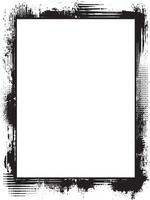 grunge frame with black and white paint , Vintage grunge border black and white square frame with a white background, A square vintage photo frame, vector