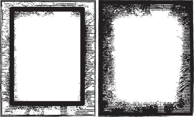 antique photo frame, black and white grunge frames with a border, two black and white frames set with a grunge texture, vintage photo frame
