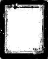 grunge frame with black and white paint , Vintage grunge border black and white square frame with a white background, A square vintage photo frame, vector