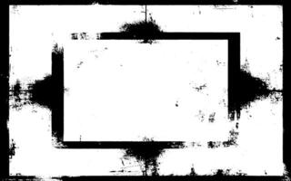 a square frame with a black and white paint, vintage frame vector