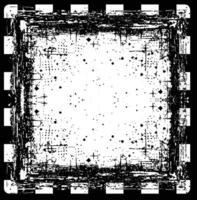 grunge frame with a black and white background, A square vintage photo frame, grunge frame vector