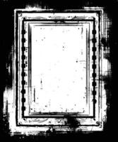 grunge frame with black and white paint, vintage frame vector