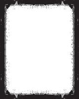 grunge frame with black and white color design, square frame border vector