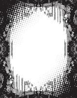 a black and white halftone pattern with a frame, A square vintage photo frame, grunge frame vector